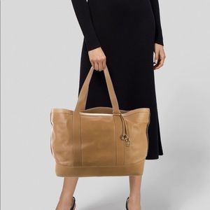 Loro Piana tote bag + inside clip on envelope clutch bag all leather